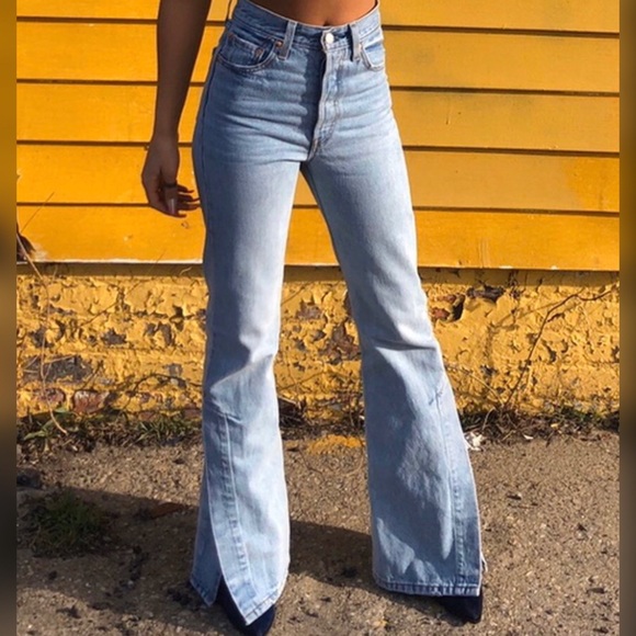 levis ribcage split flare